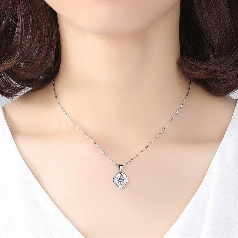 Heart Necklace Silver