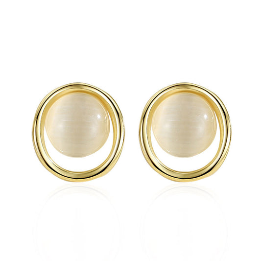 Circle Stud Earrings