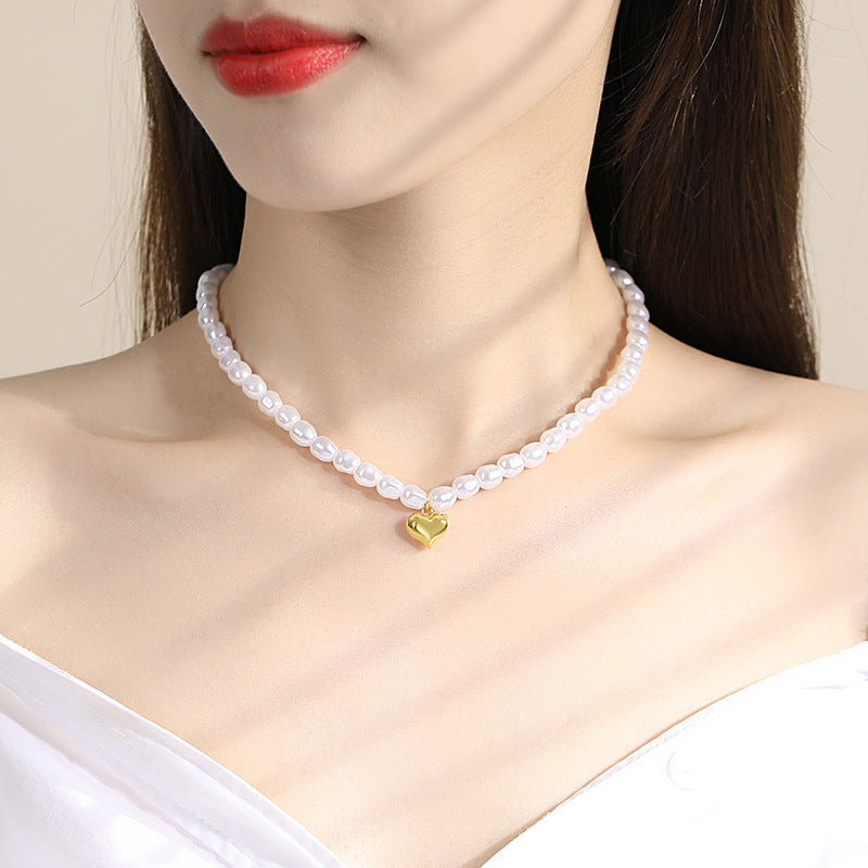 Pearl Heart Necklace