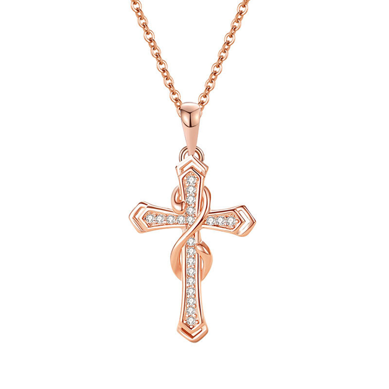 MOOSKI Cross Necklace for Women 925 Sterling Silver