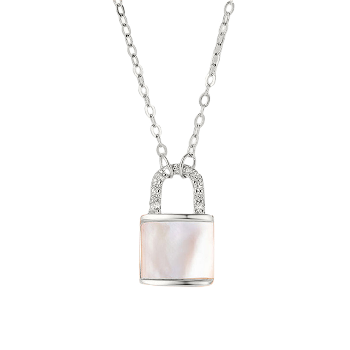 MOOSKI Padlock Necklace 925 Sterling Silver
