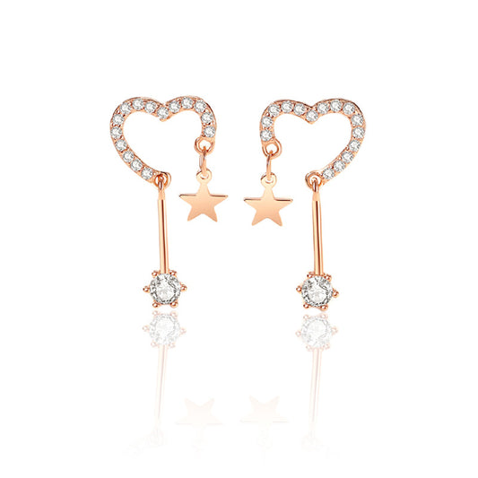Moon Star Dangle Earrings