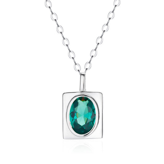 Square Stone Necklace