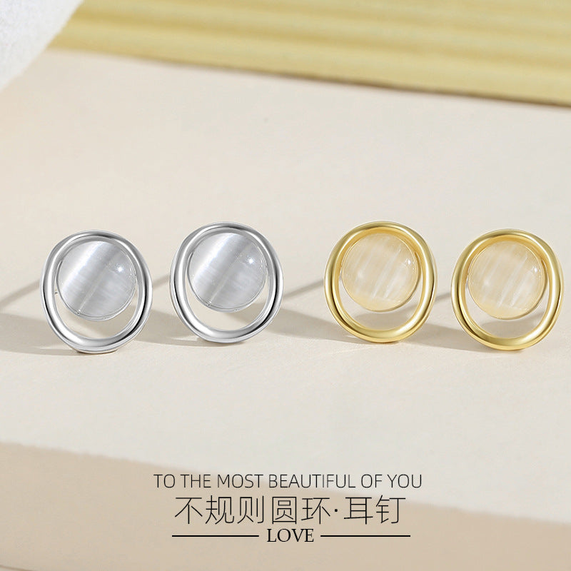 Circle Stud Earrings