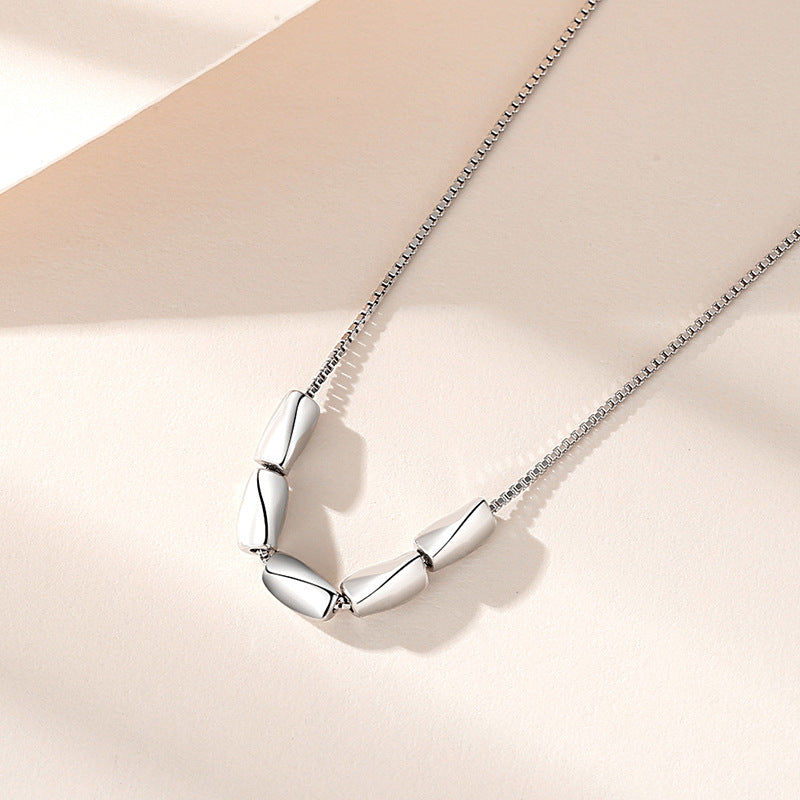 Sterling Silver Bean Necklace